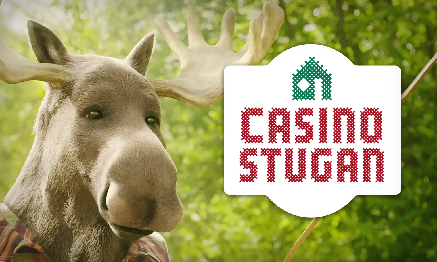 Casinostugan logotyp och grönt tema