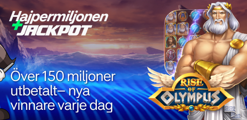 Hajper Casino logotyp och grönt tema