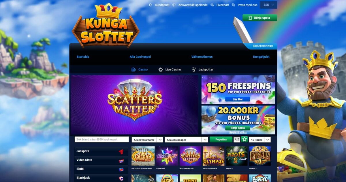 Kungaslottet Casino julkalender – 750 kr bonus