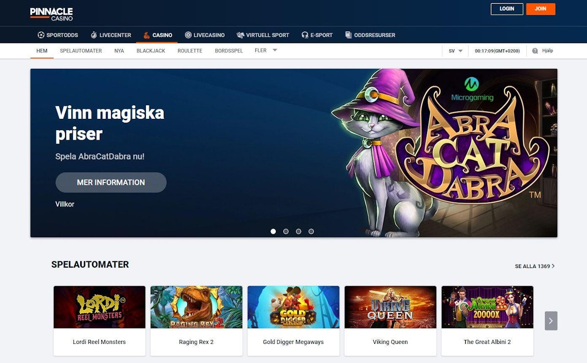Pinnacle casino med hög utbetalning och låga omsättningskrav