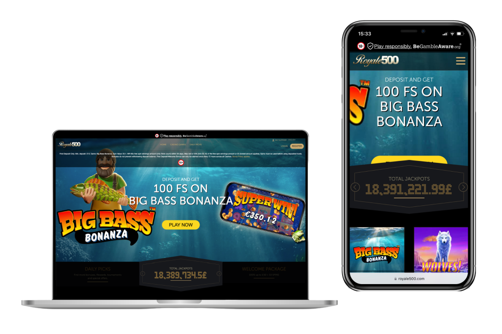 Royal 500 Casino logga och spelutbud