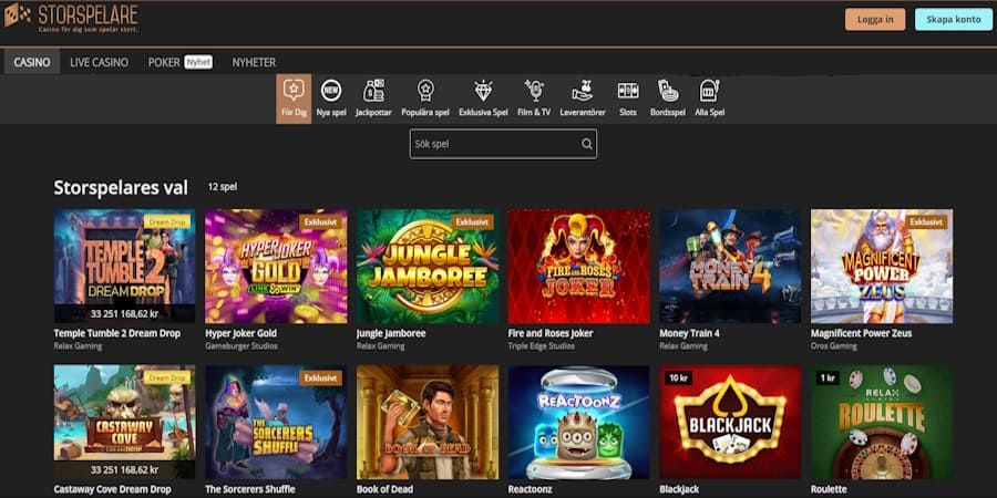 Storspelare casino med svensk licens – 300% bonus upp till 1 500 kr