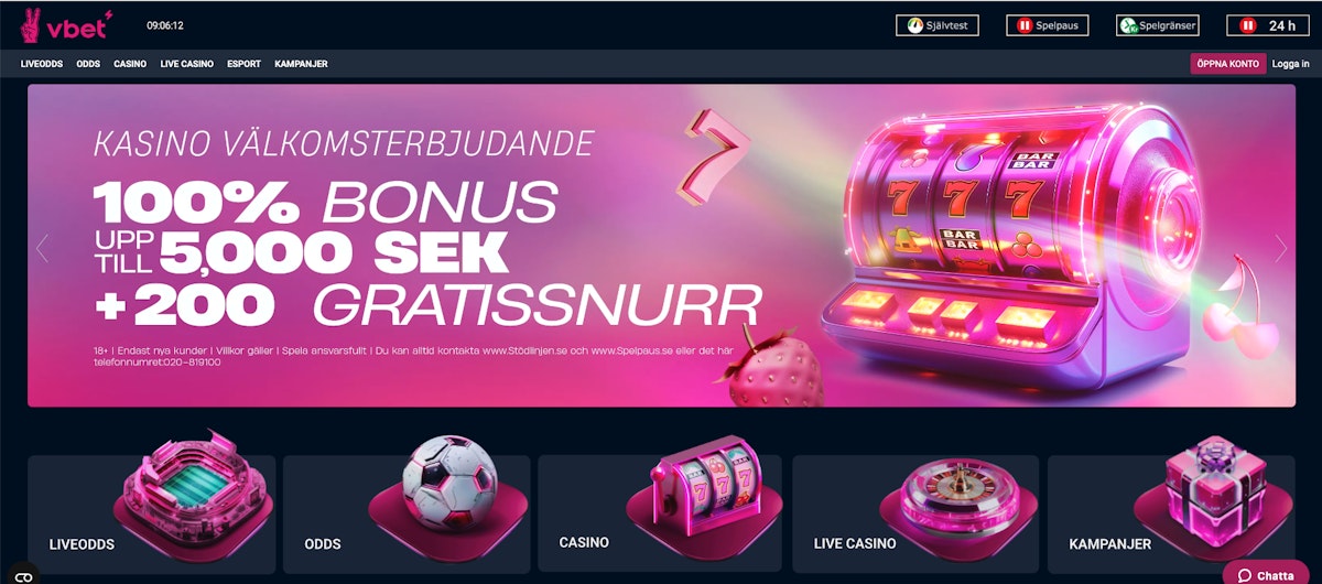 VBET casino med svensk licens – enkelt och utan bonus