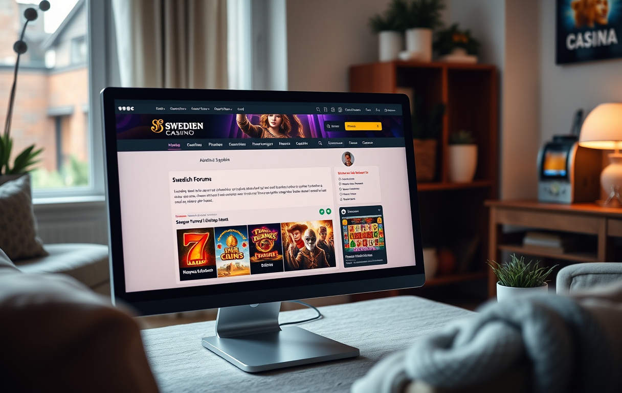 Skärmdump av ett svenskt casino forum med diskussion om spelautomater.