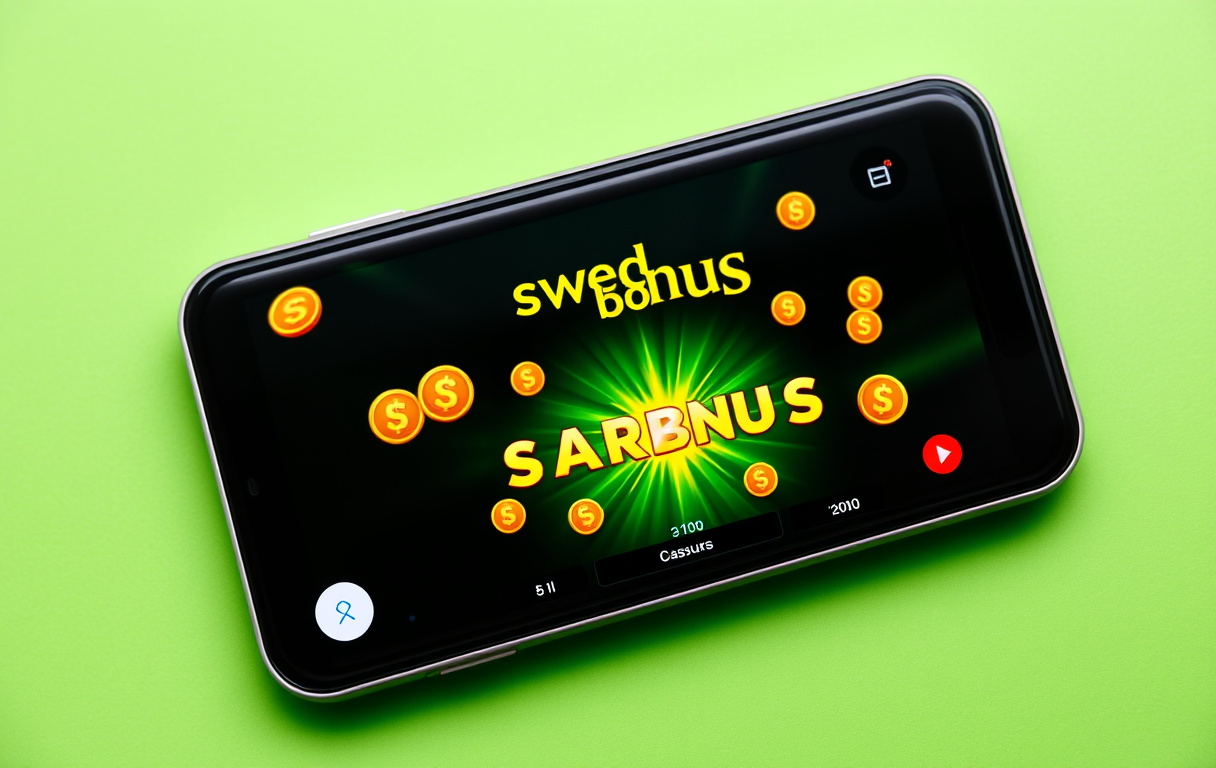 Smartphone med Starburst-slot och svenska casinofunktioner
